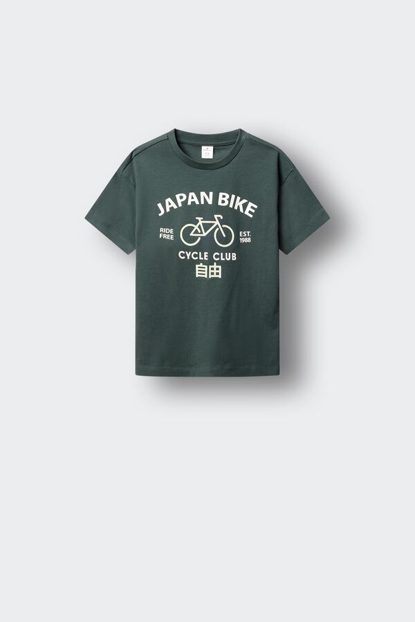 Springfield Kids T-shirt de manga curta "Japan Bike" para menino verde