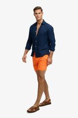 Superdry Fato de banho liso b&aacute;sico com logo vermelho