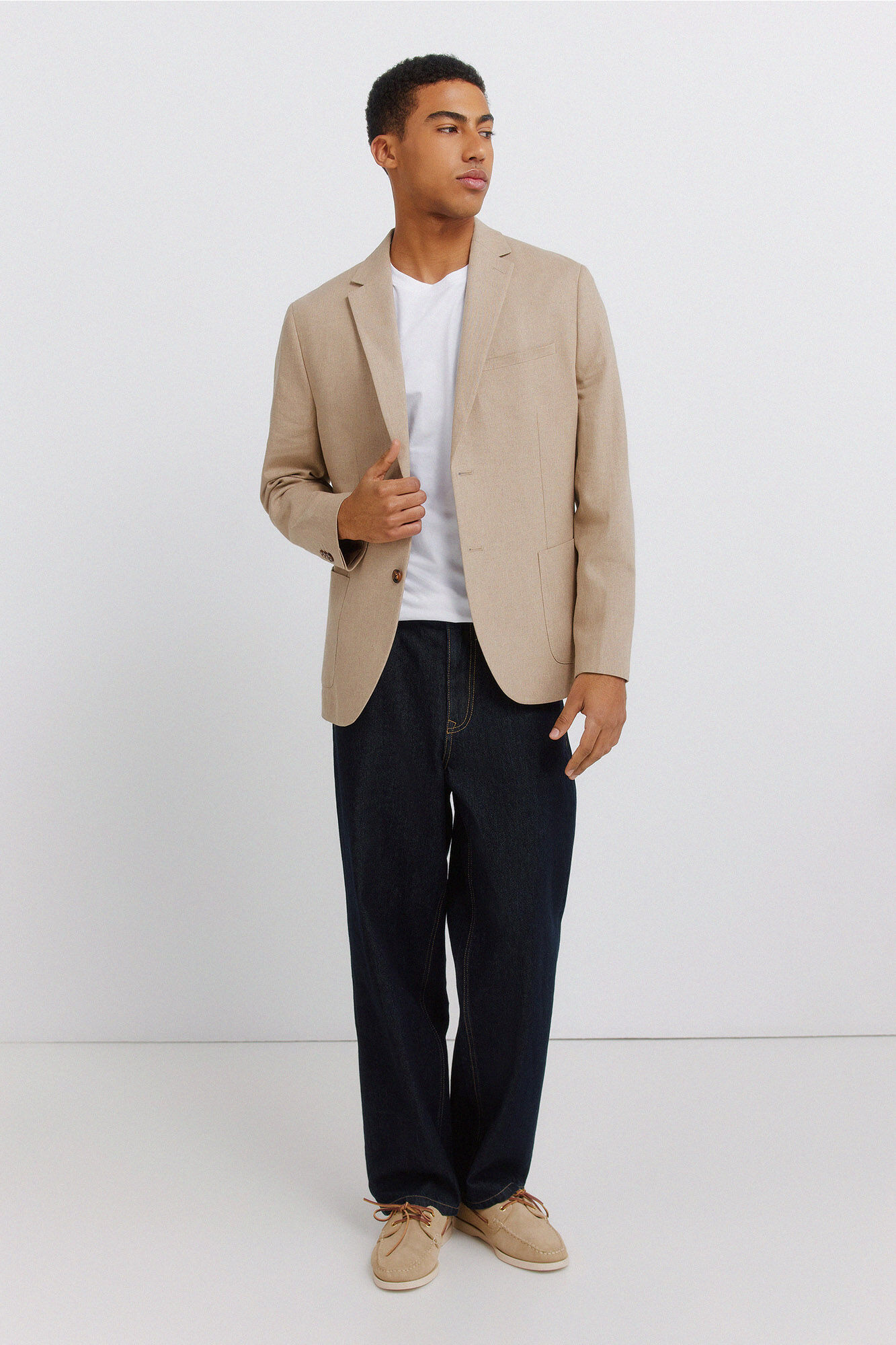 Springfield Blazer lino algod&oacute;n