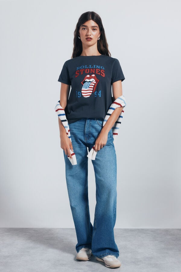 Springfield T-shirt "Rolling Stones" cinzento