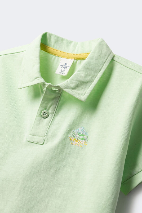 Springfield Kids Polo com logo infantil nas costas verde