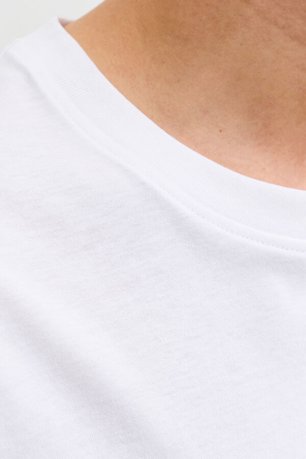 Jack & Jones T-shirt manga curta em algod&atilde;o branco