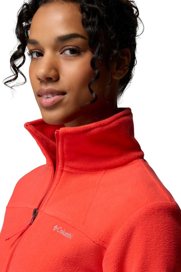 Columbia Forro polar com bolsos de fecho-&eacute;clair rosa