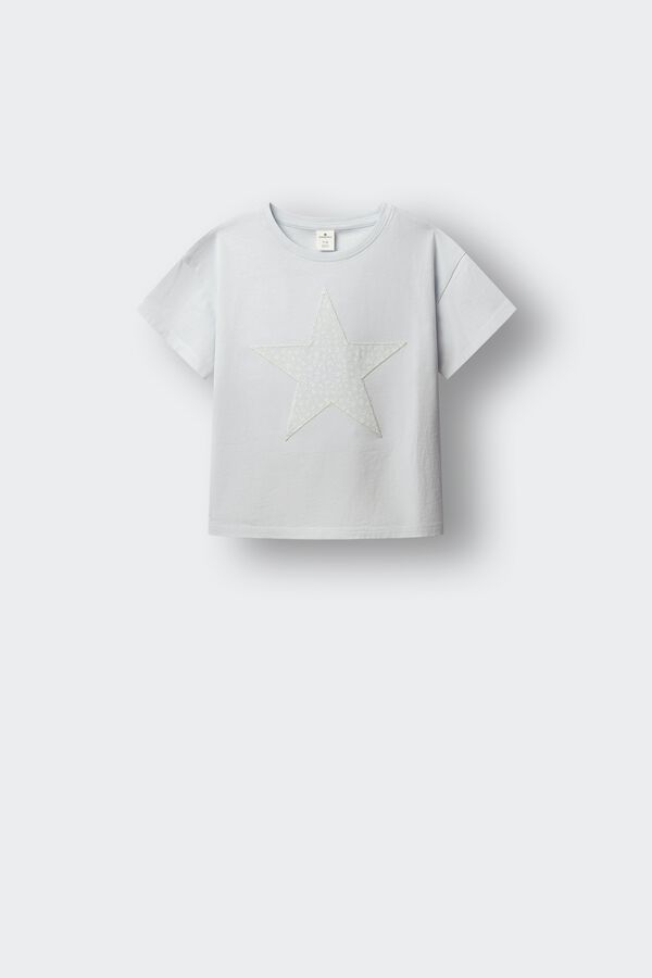 Springfield Kids T-shirt de manga curta estrela menina azul