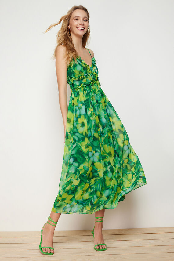 Vestido largo estampado