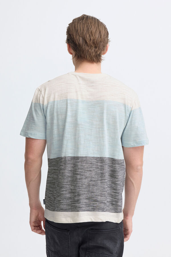 Blend T-shirt de Manga Curta &agrave;s Riscas azul