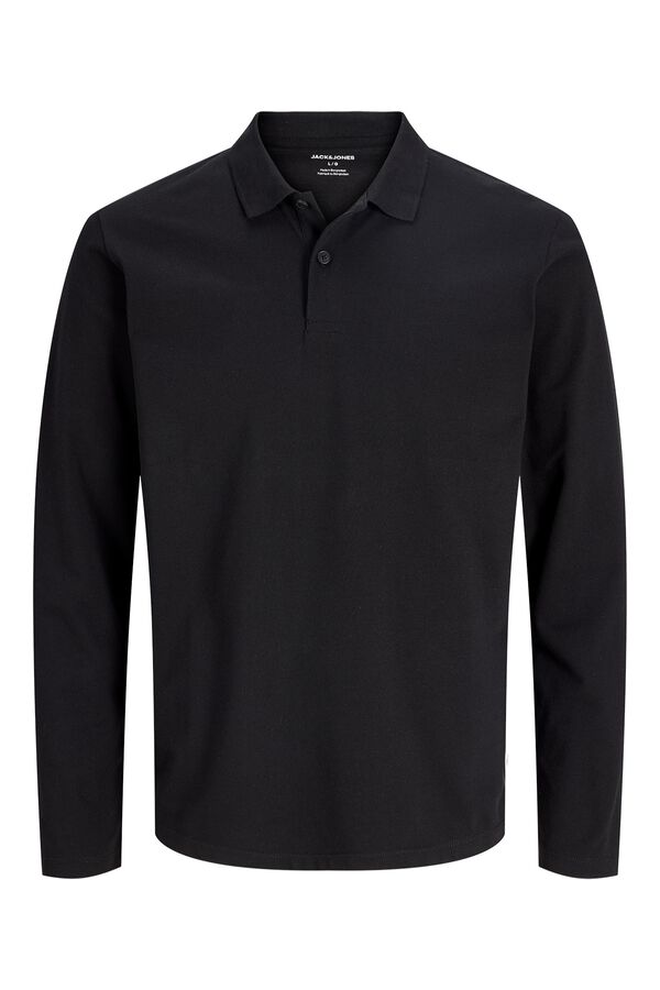 Jack & Jones Polo de manga comprida preto