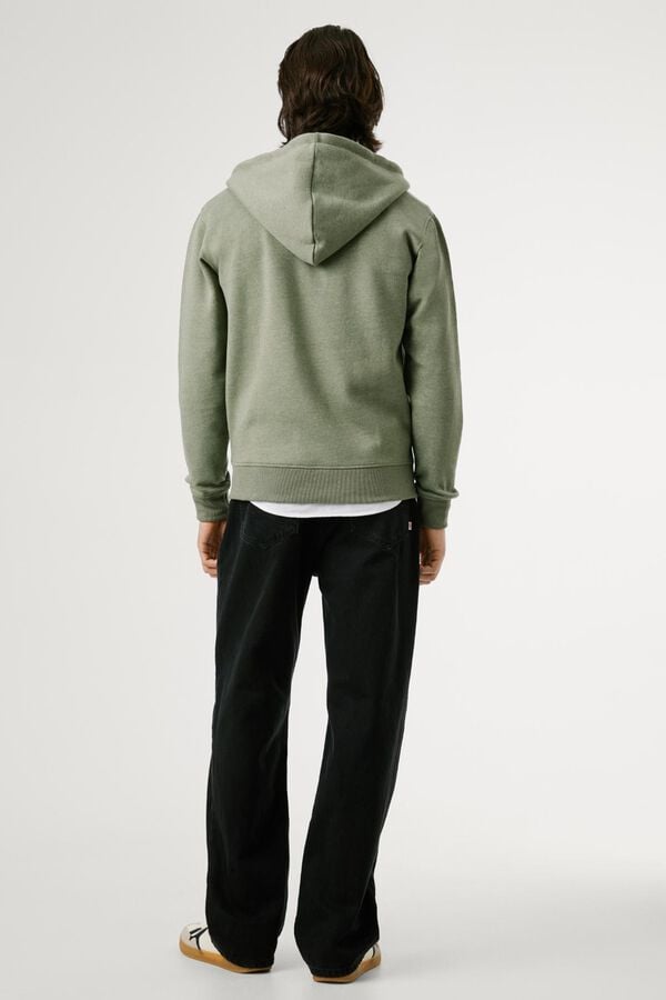 Pepe Jeans Moletom com Sweatshirt e zíper verde