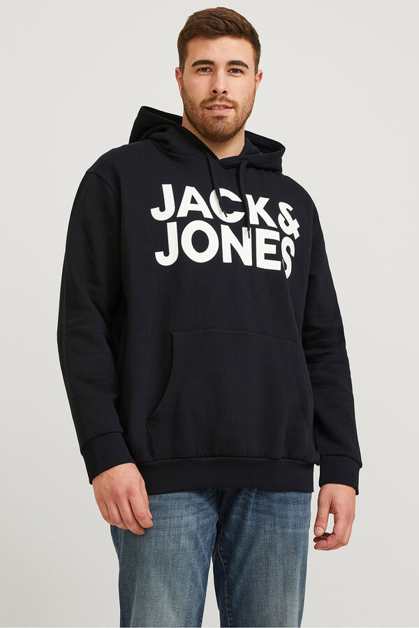 Jack & Jones PLUS Sweatshirt logo grande preto