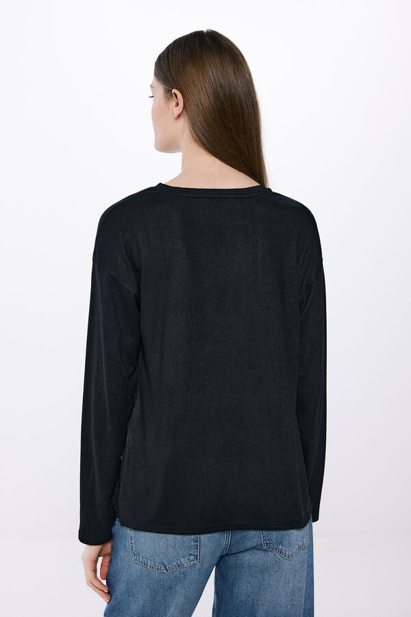 Springfield T-shirt with stars and crystal studs black