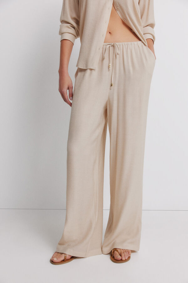 Springfield Cal&ccedil;a comprida larga bege