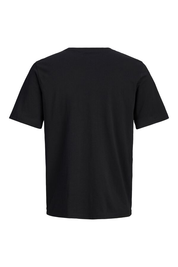 Jack & Jones PLUS T-shirt de manga curta estampada preto