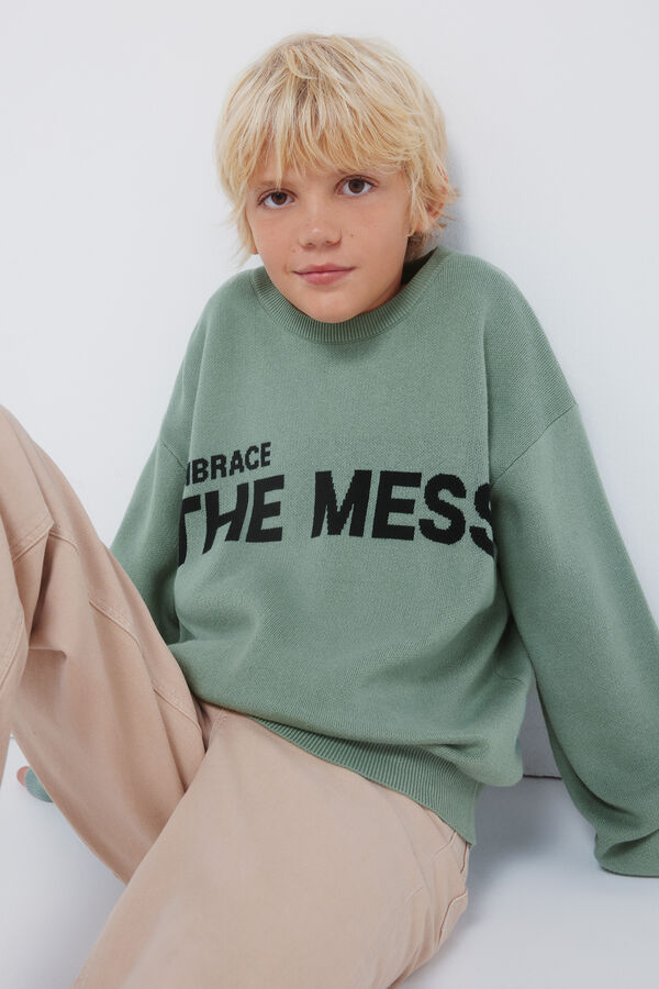 Springfield Kids Camisola infantil "The mess" verde
