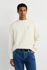 Pepe Jeans Camisola gola redonda com logo bege