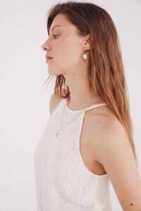 Springfield crochet de halter com decote
