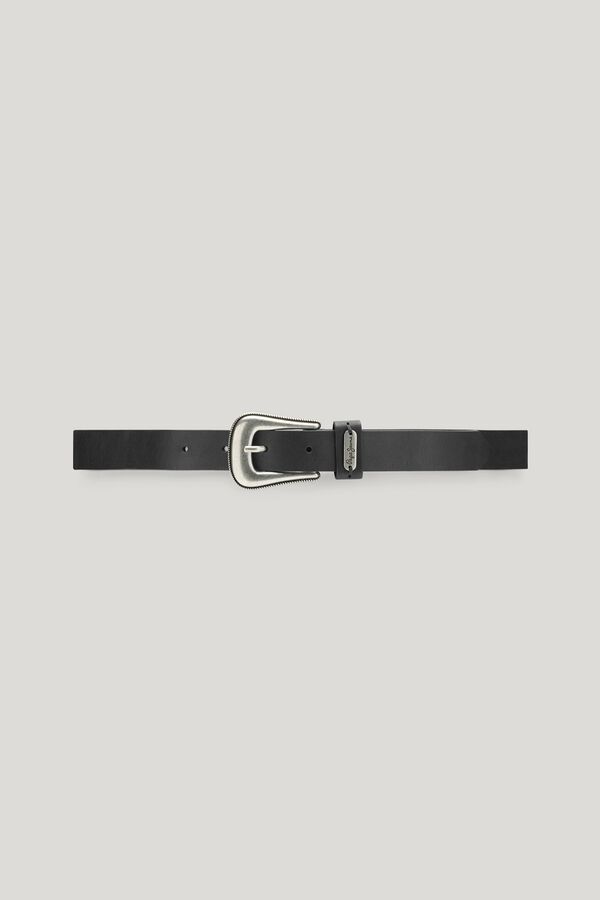 Pepe Jeans Cinto em croute preto