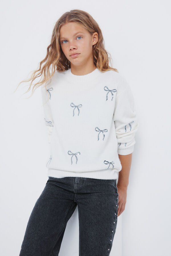 Springfield Kids Camisola de laço para menina bege