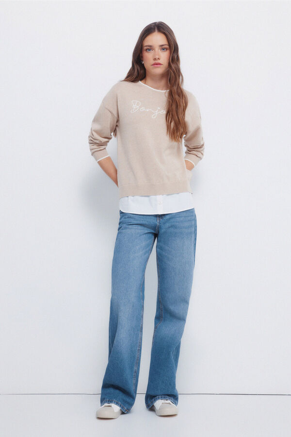 Springfield Camisola combinado "Bonjour" cru
