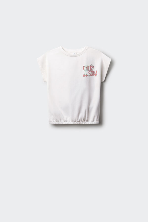 Springfield Kids Camiseta feminina Cherry Soda branco