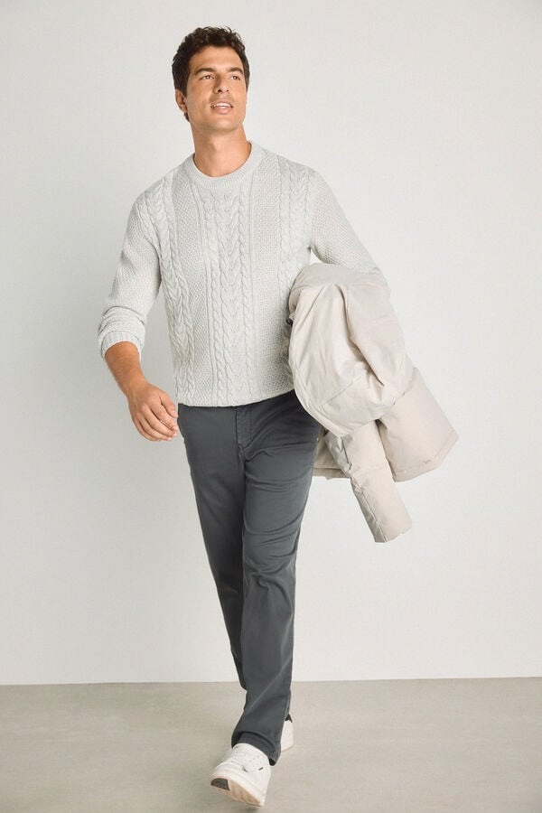 Jack & Jones Cal&ccedil;as chino regular cinzento