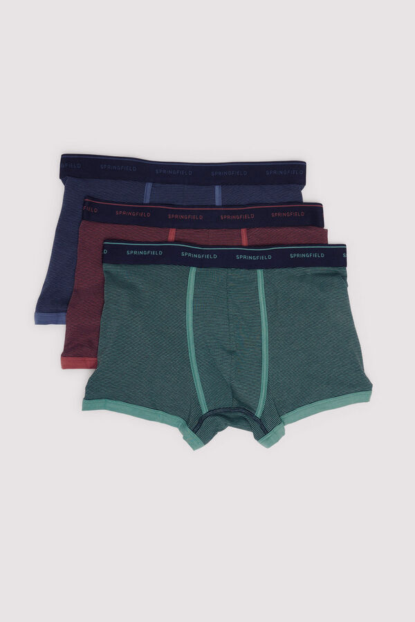 Springfield Pack of 3 micro stripe boxers red