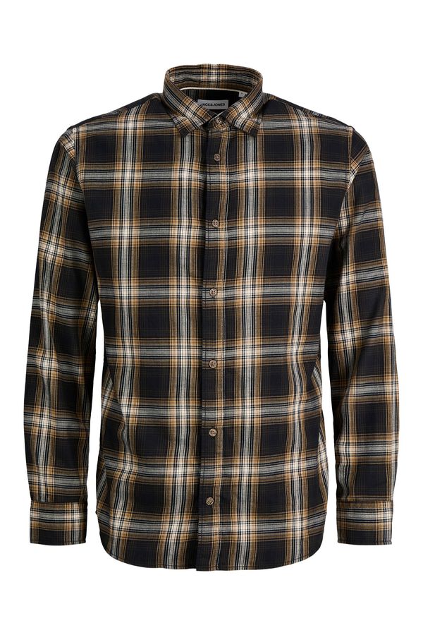 Jack & Jones Camisa regular aos quadrados preto