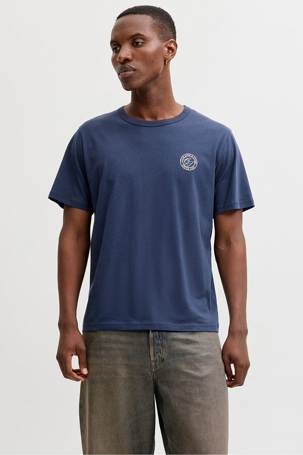 Jack & Jones camiseta b&aacute;sica e descontra&iacute;da azul