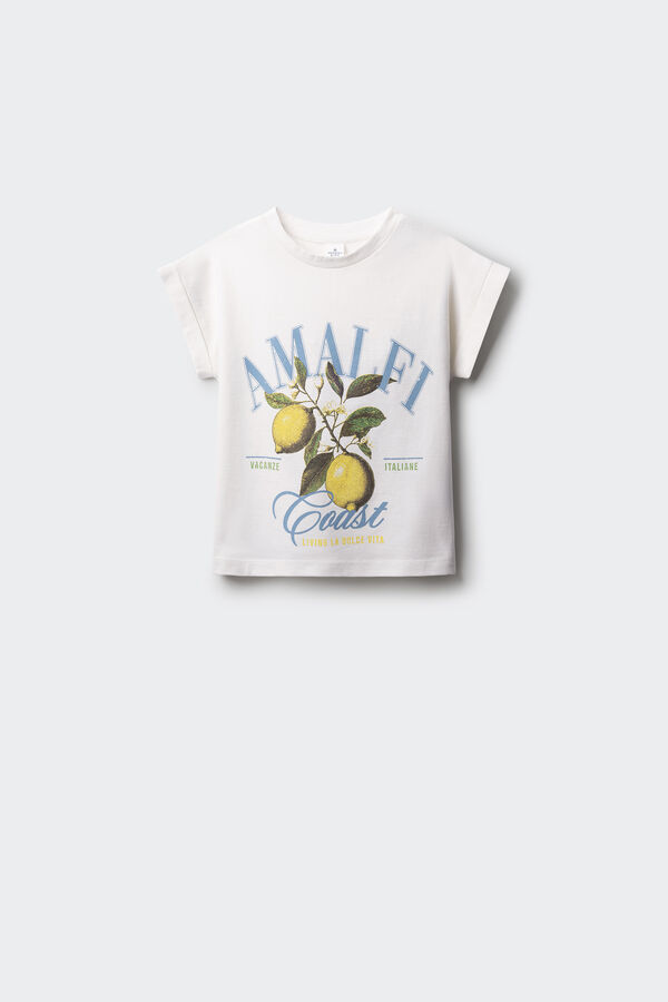 Springfield Kids Camiseta feminina Amalfi branco
