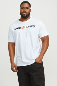 Jack & Jones PLUS T-shirt b&aacute;sica logo 