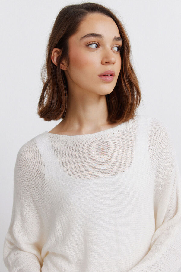 Springfield Boat neck jumper bege