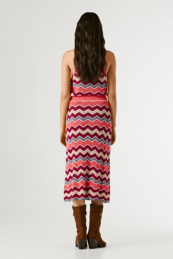 Pepe Jeans Saia comprida de malha vermelho