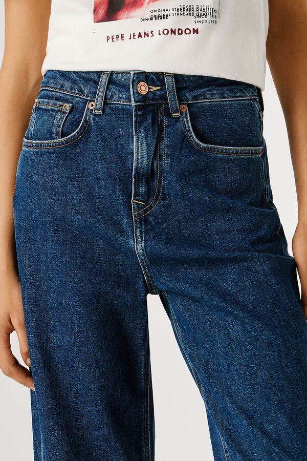 Pepe Jeans Pantal&oacute;n vaquero recto tiro ultra alto azul