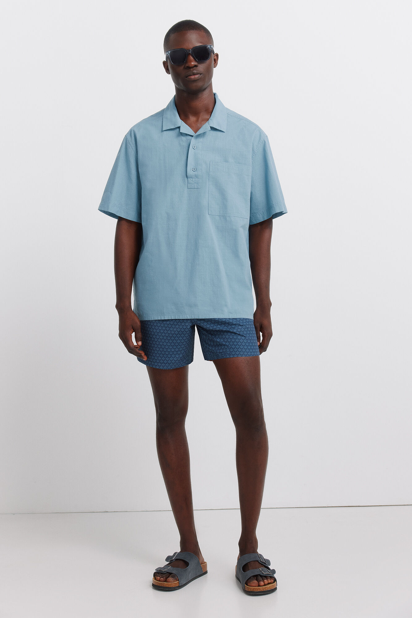 Springfield Ba&ntilde;ador estampado mosaico bolsillo cremallera