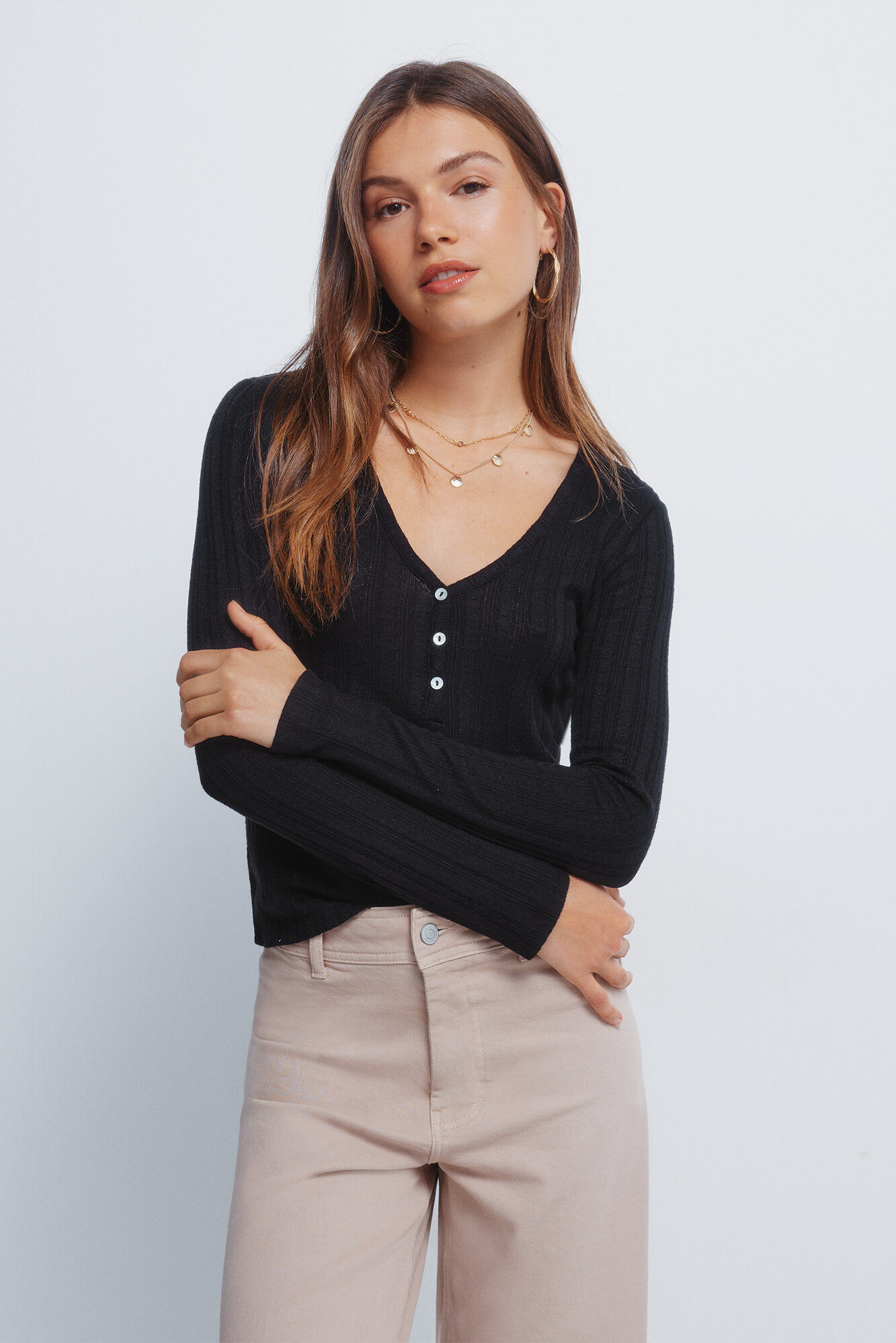 Springfield Camiseta panadera punto cortado