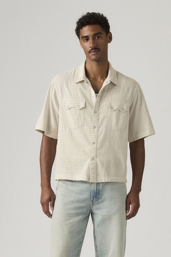 Camisa crop de manga corta