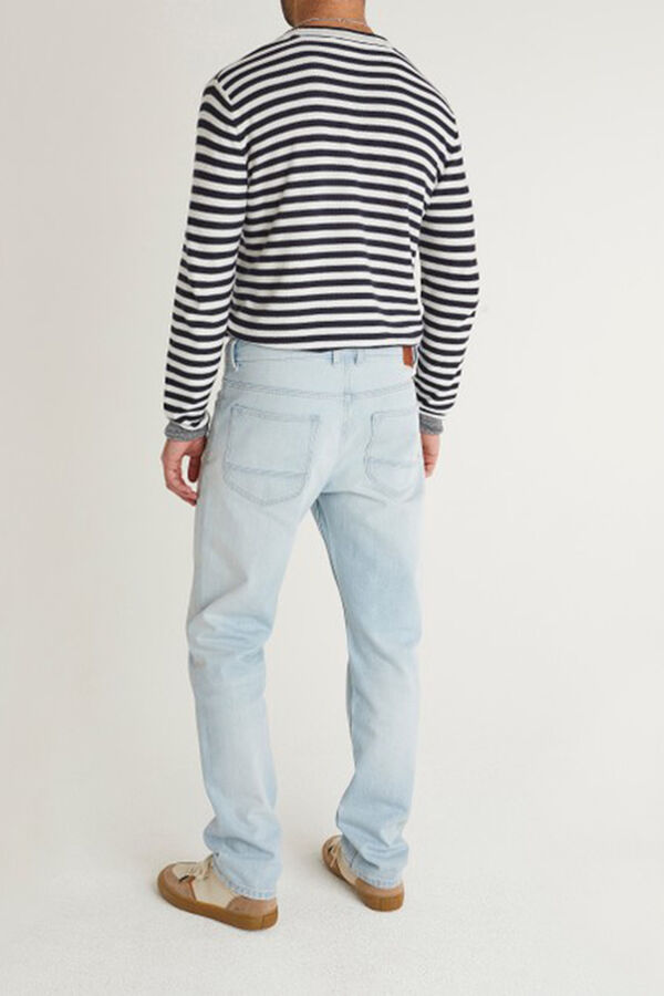Pepe Jeans Calça jeans reta desbotada azul