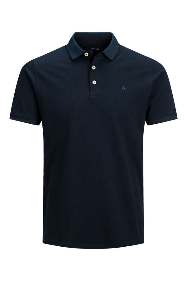 Jack & Jones PLUS Polo b&aacute;sico manga curta azul