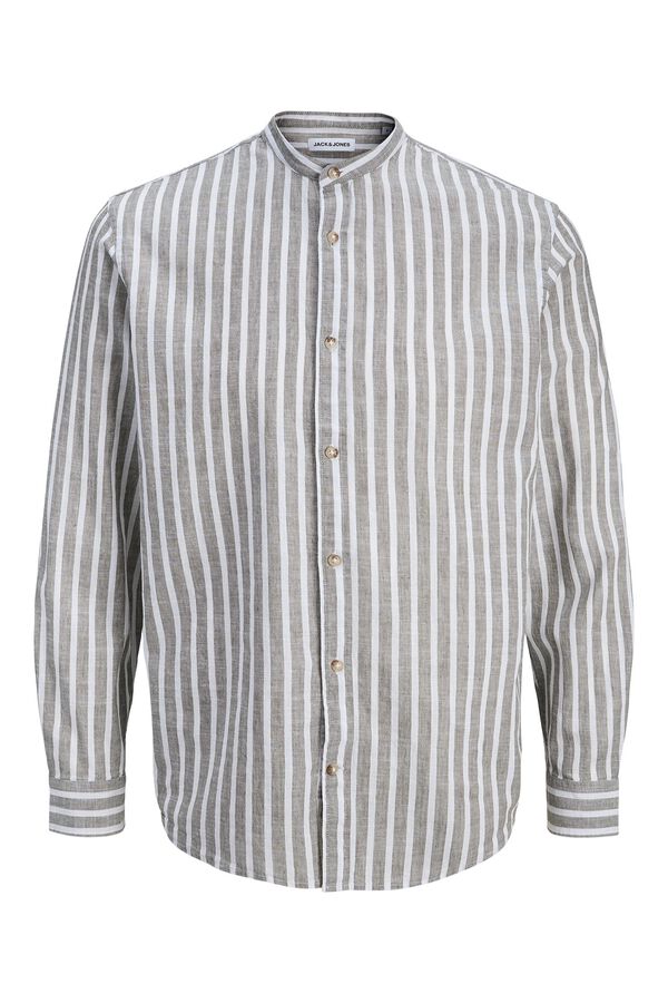 Jack & Jones Camisa regular fit gola mao cinzento