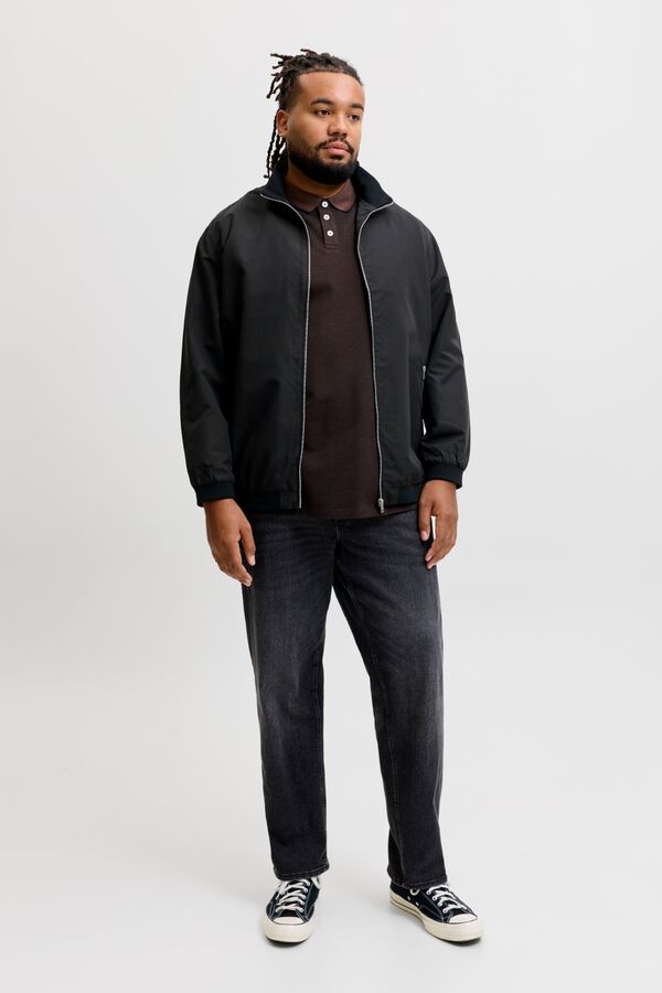 Jack & Jones PLUS Blus&atilde;o bomber preto