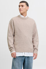 Jack & Jones Camisola básico de malha cinzento