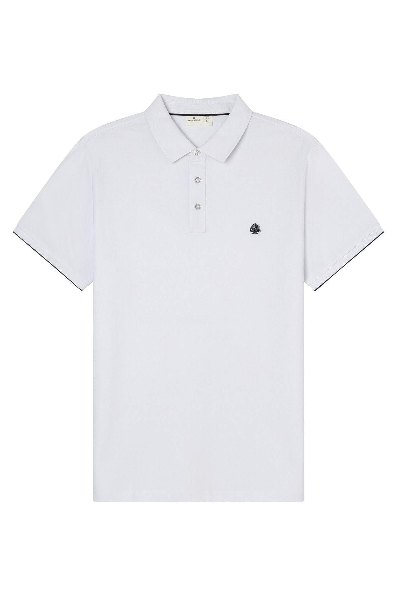 Springfield Polo piqu&eacute; punho em contraste slim fit