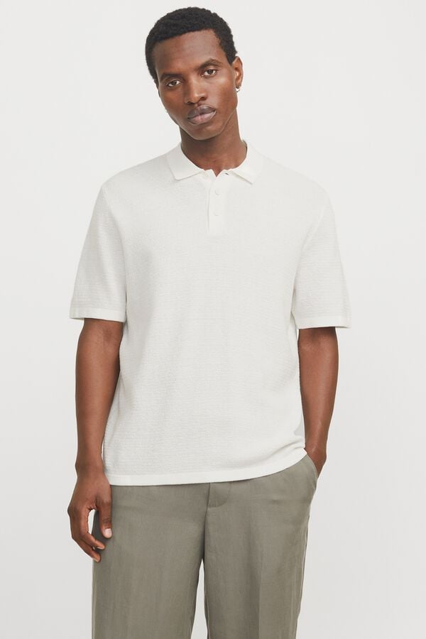 Jack & Jones Polo regular fit em malha branco