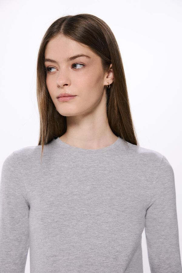 Springfield Camiseta entallada algodón gris