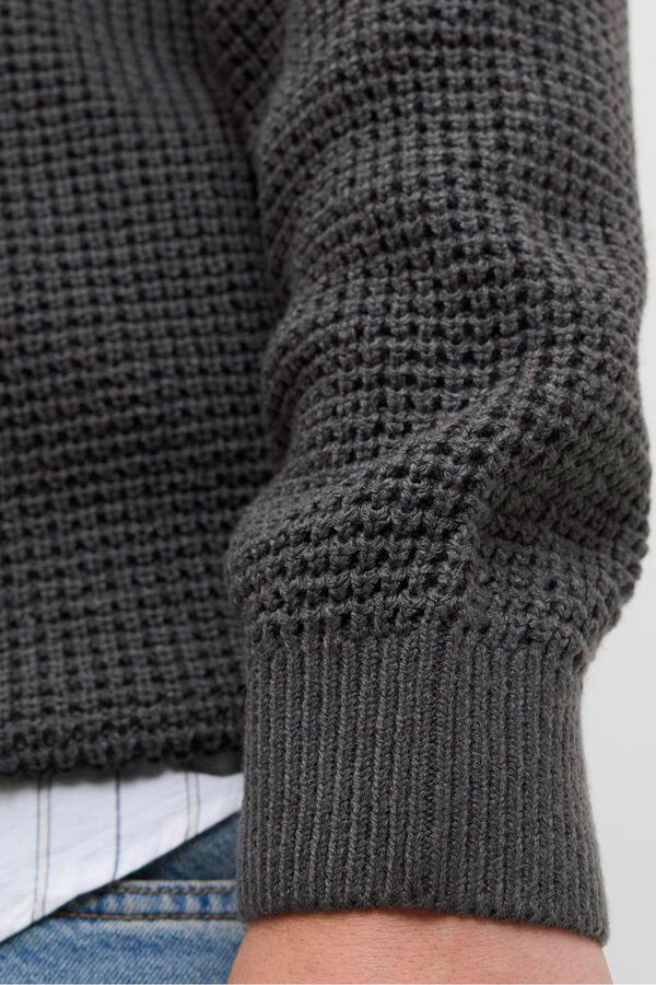 Jack & Jones PLUS Camisola básico de malha liso cinzento