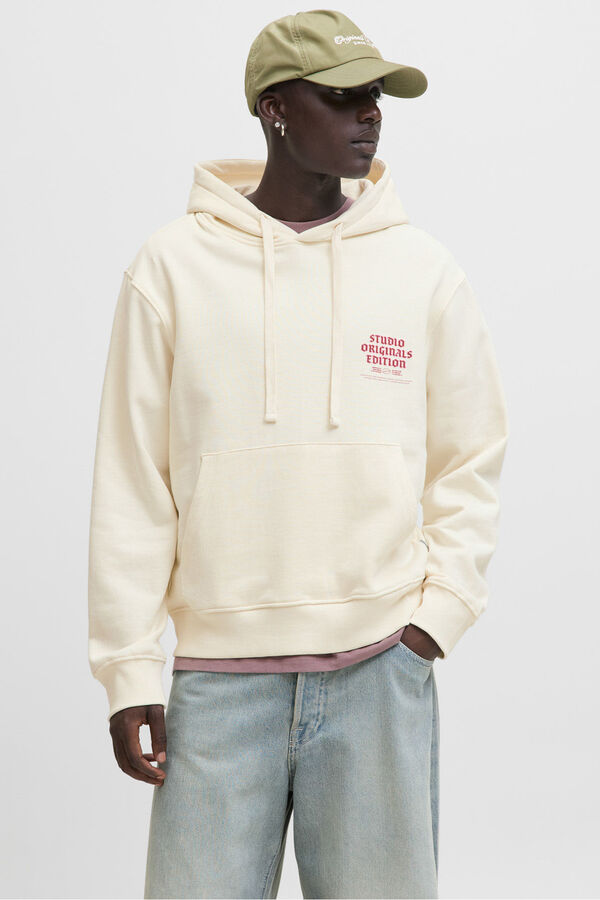 Jack & Jones Sweatshirt capuz do estúdio branco