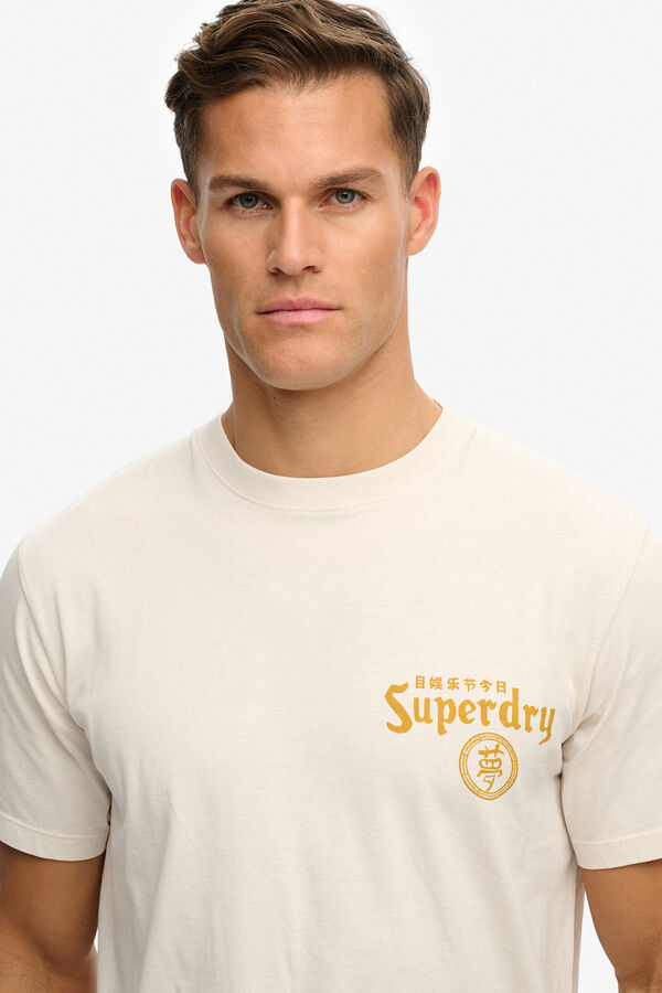 Superdry Short-sleeved Japanese back print T-shirt grey