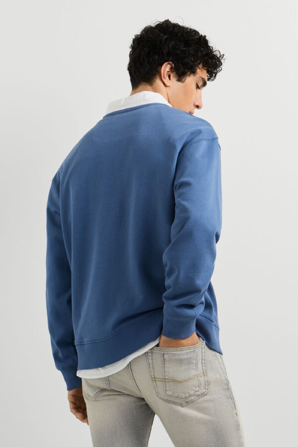 Pepe Jeans Sweatshirt com gr&aacute;fico gola redonda azul