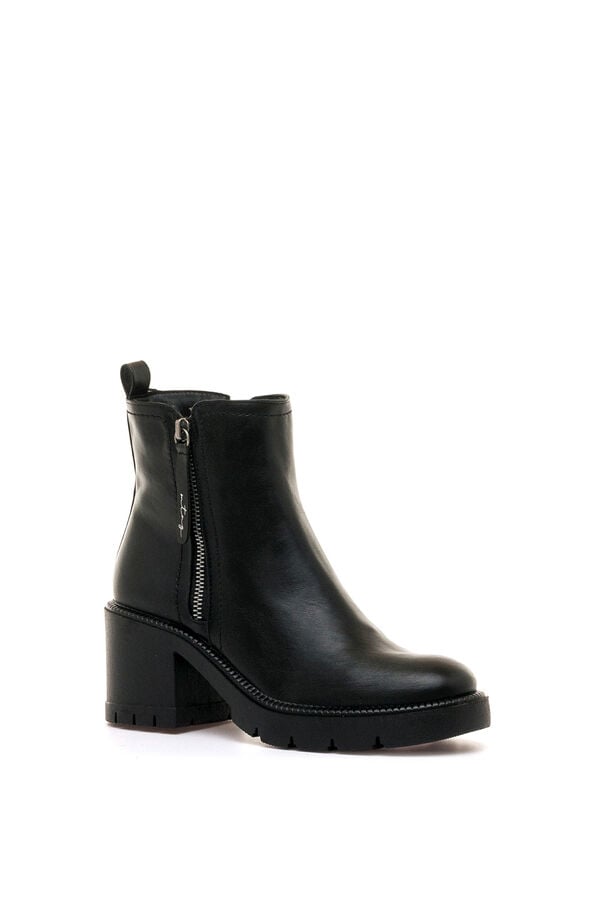 MTNG Botins de salto largo com plataforma preto