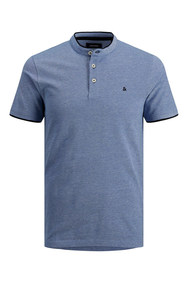 Jack & Jones Polo slim fit gola mao azul
