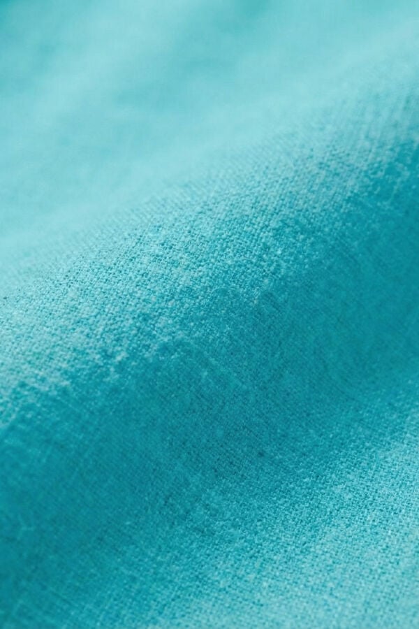 Systemaction Vestido comprido de linho azul